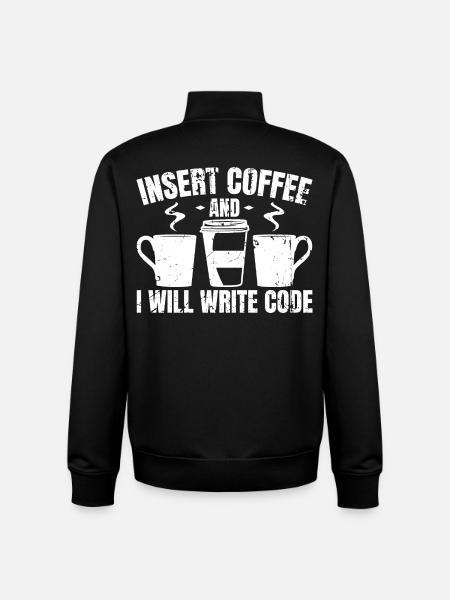 Programmeur Blagues drôles - Sweat zippé unisexe en coton bio Stanley/Stella - noir