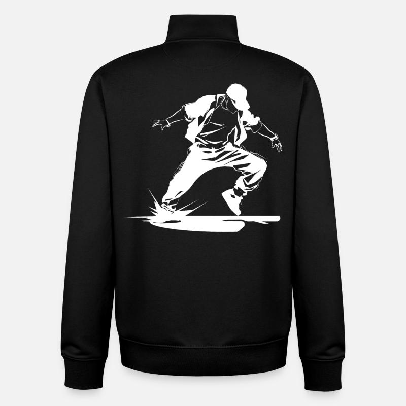 B-Boy Skizze - Unisex Organic Zip Sweatshirt von Stanley/Stella - Schwarz