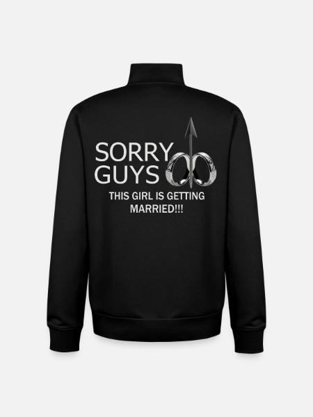 Girl will marry - Unisex Organic Zip Sweatshirt by Stanley/Stella - black