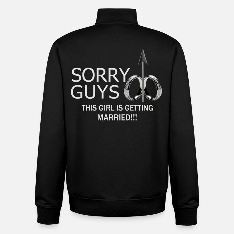 Mädchen wird Heiraten - Unisex Organic Zip Sweatshirt von Stanley/Stella - Schwarz