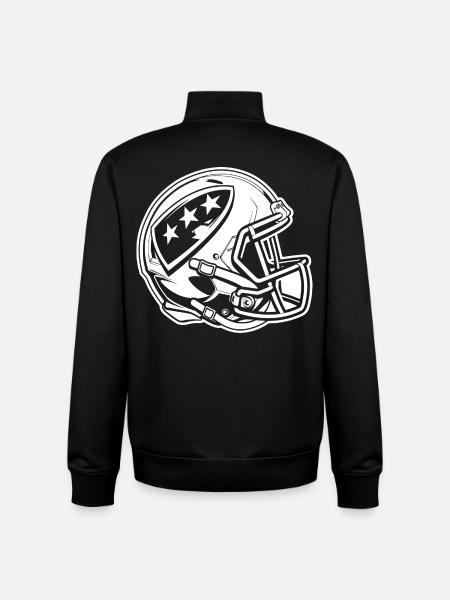 Football Helmet - Unisex Organic Zip Sweatshirt by Stanley/Stella - black