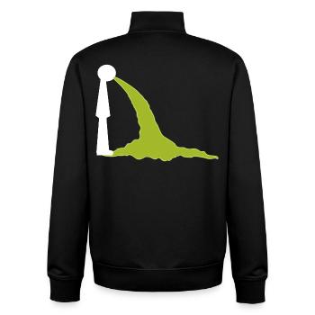 Trinkmotiv - Zum Kotzen - Eskalation und Absturz - Unisex Organic Zip Sweatshirt von Stanley/Stella - Schwarz - Hinten - AI Model Male 185 light (185cm)