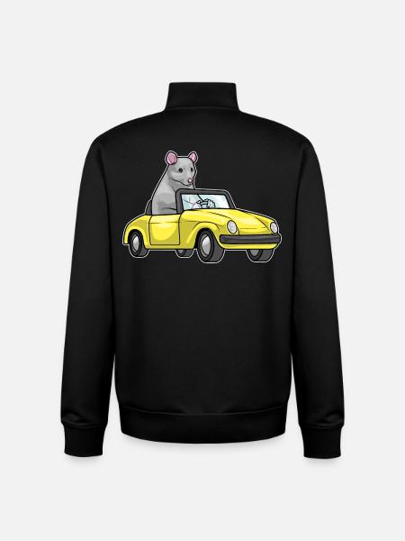 Rat Car - Unisex Organic Zip Sweatshirt by Stanley/Stella - black