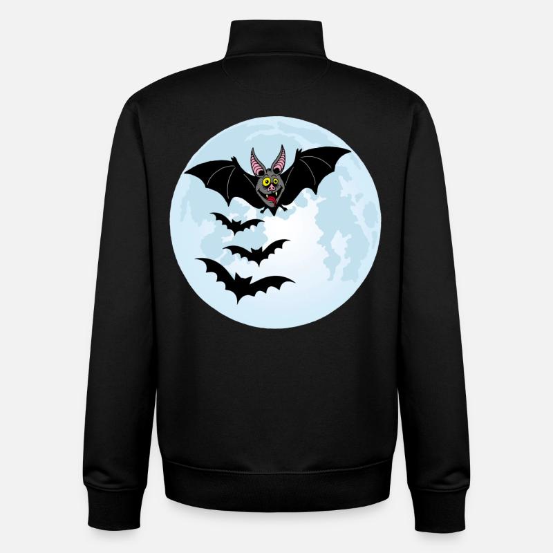 Bats, Vampires and the Moon - Unisex Organic Zip Sweatshirt by Stanley/Stella - black