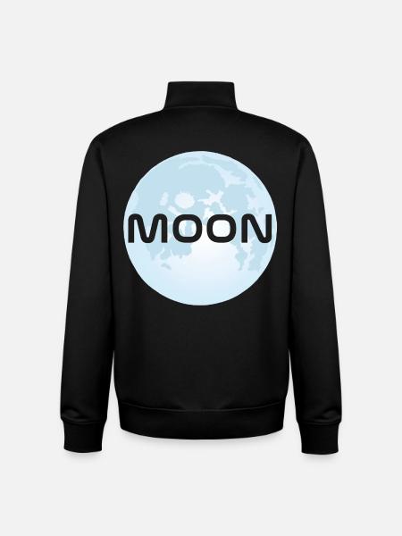 Moon - Unisex Organic Zip Sweatshirt by Stanley/Stella - black
