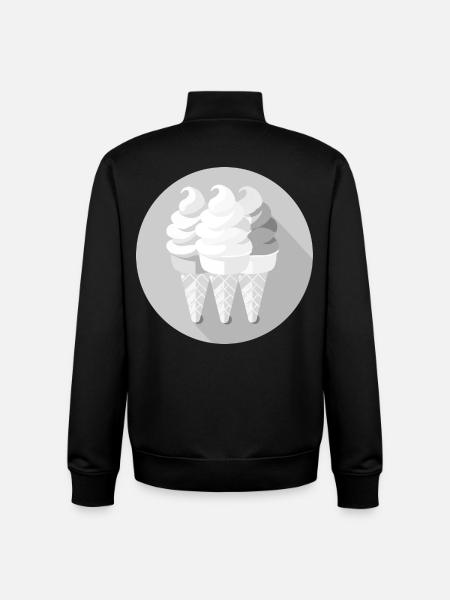cream waffles - Unisex Organic Zip Sweatshirt by Stanley/Stella - black