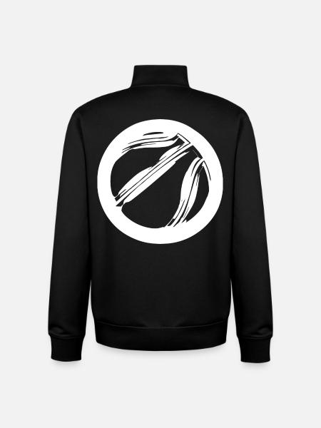 Basketball Ball Sketch - Unisex Organic Zip Sweatshirt by Stanley/Stella - black