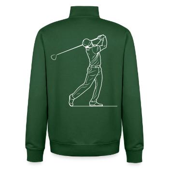 Golfspieler Skizze - Unisex Organic Zip Sweatshirt von Stanley/Stella - Flaschengrün - Hinten - AI Model Male 185 dark (185cm)