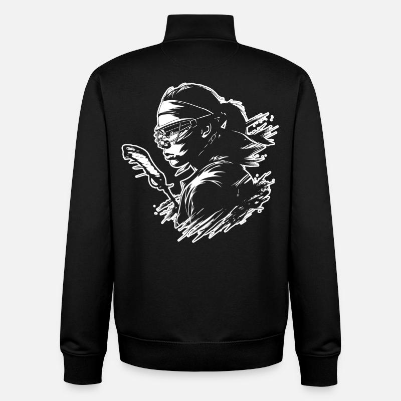 Joueur de crosse - Sweat zippé unisexe en coton bio Stanley/Stella - noir