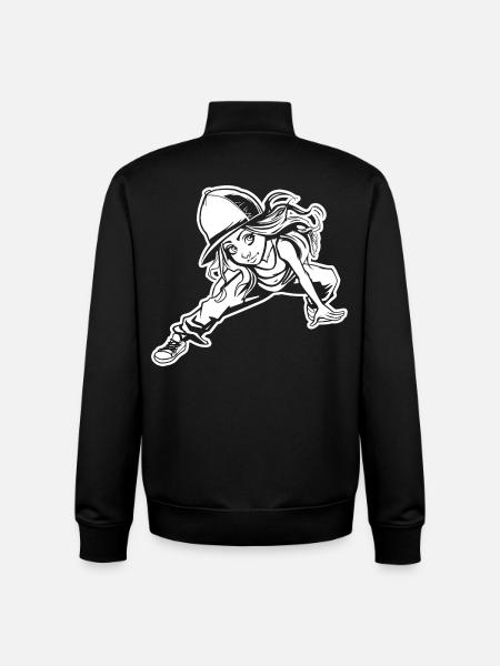 Breakdancer - Sweat zippé unisexe en coton bio Stanley/Stella - noir