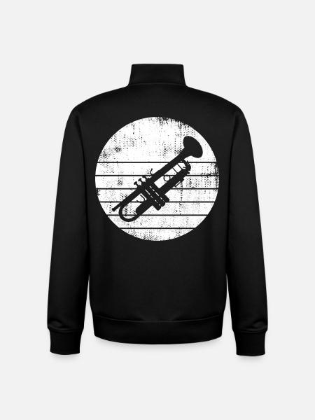 Trumpet Sketch - Unisex Organic Zip Sweatshirt by Stanley/Stella - black