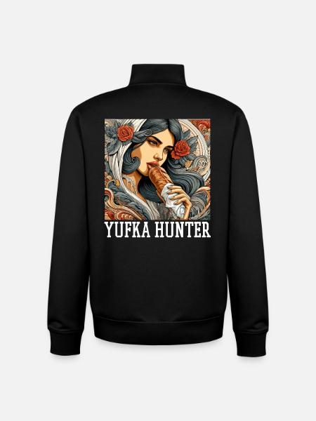 Yufka Hunter Kebab Gift - Unisex Organic Zip Sweatshirt by Stanley/Stella - black