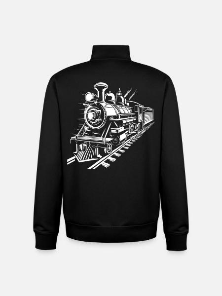 Railway Graphic - Unisex Organic Zip Sweatshirt by Stanley/Stella - black