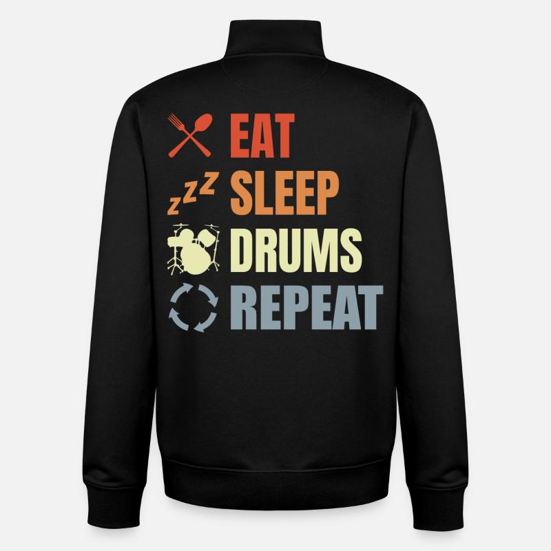 Drum Routine - Unisex Organic Zip Sweatshirt by Stanley/Stella - black