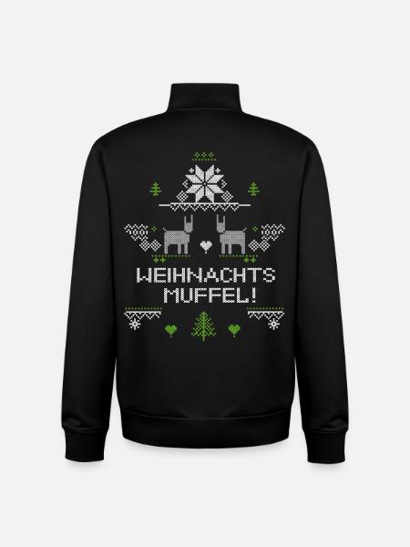 Christmas grouch, Ugly Christmas - Unisex Organic Zip Sweatshirt by Stanley/Stella - black