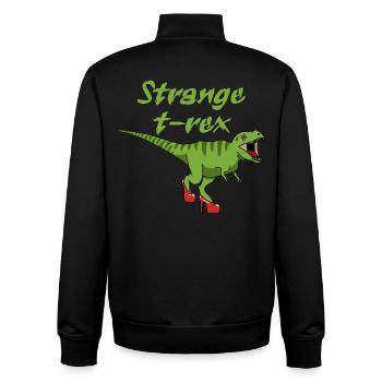étrange tyrannosaure - Sweat zippé unisexe en coton bio Stanley/Stella - noir - Dos - AI Model Male 185 light (185cm)