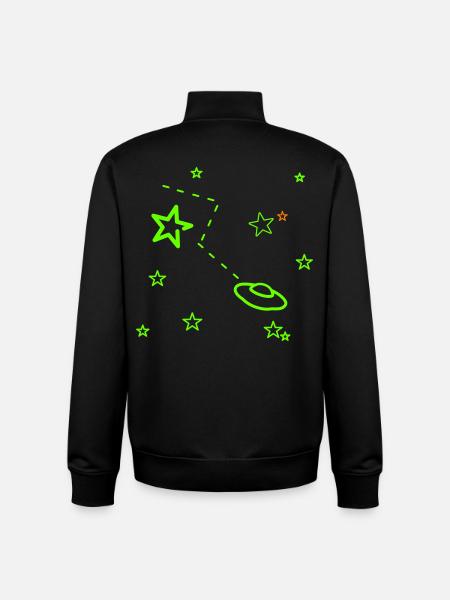 lost in space - Unisex Organic Zip Sweatshirt by Stanley/Stella - black