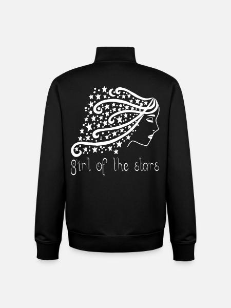 Fille des étoiles manga - Sweat zippé unisexe en coton bio Stanley/Stella - noir