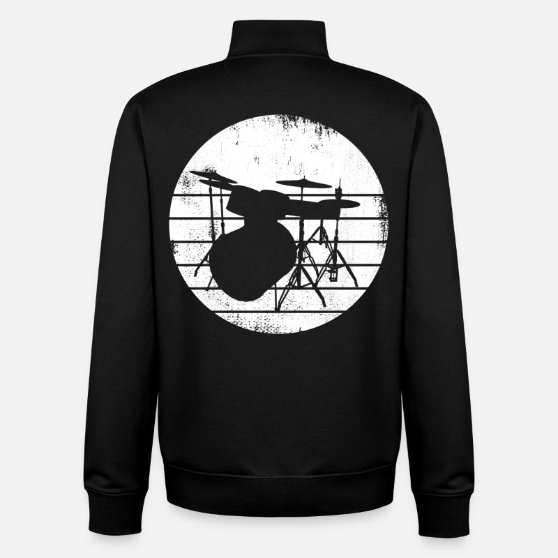 Schlagzeug - Unisex Organic Zip Sweatshirt von Stanley/Stella - Schwarz