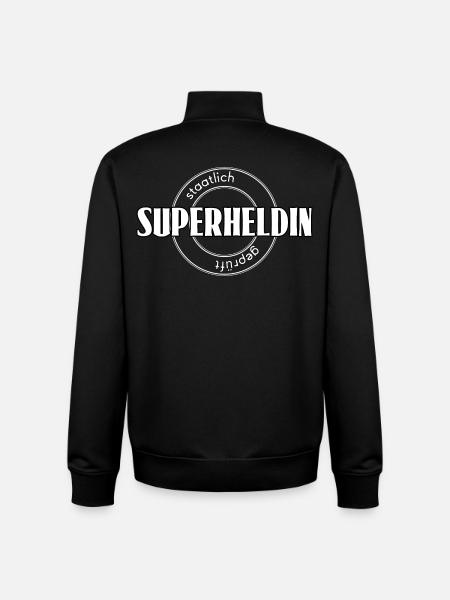 Superheldin - Unisex Organic Zip Sweatshirt von Stanley/Stella - Schwarz