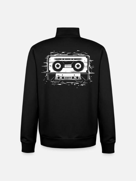 Compact Cassette - Unisex Organic Zip Sweatshirt by Stanley/Stella - black