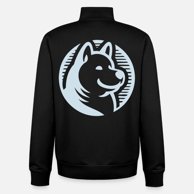 Flocon de neige - Sweat zippé unisexe en coton bio Stanley/Stella - noir