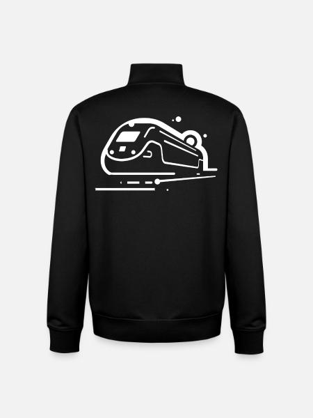 Cartoon Train - Unisex Organic Zip Sweatshirt by Stanley/Stella - black