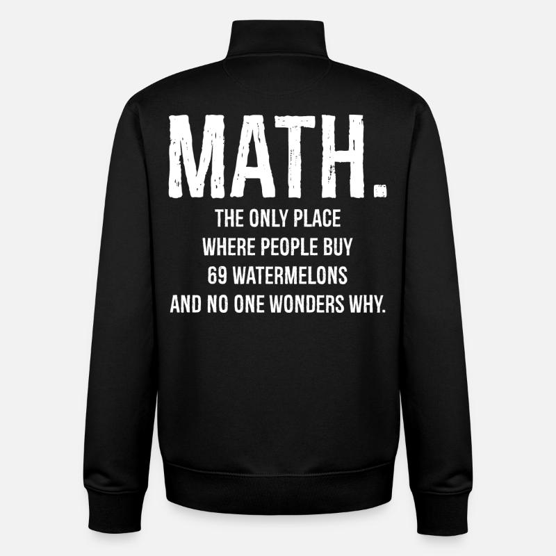 Math the only place funny - Unisex Organic Zip Sweatshirt by Stanley/Stella - black