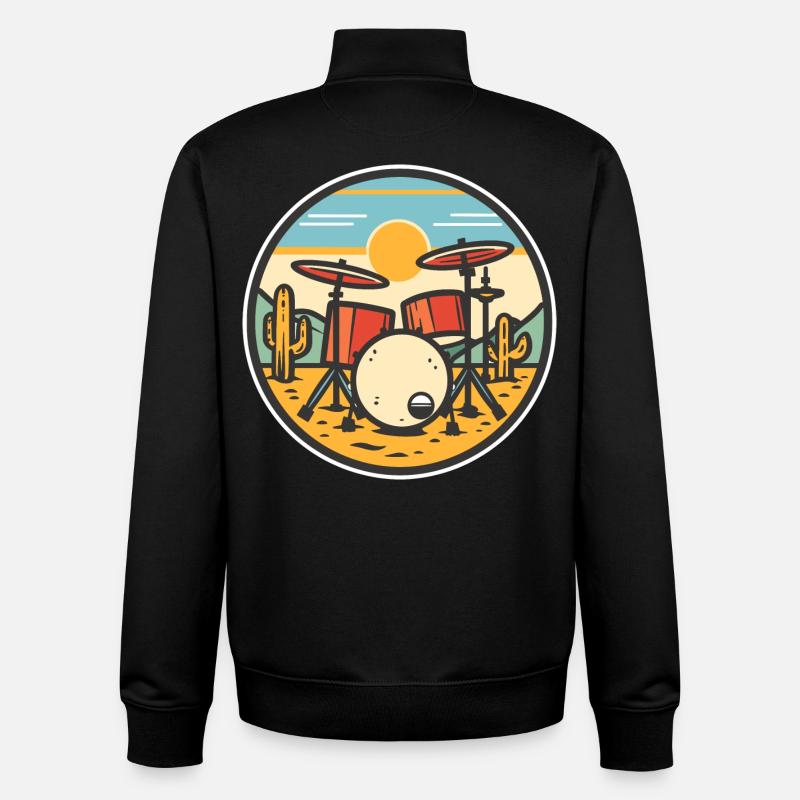Trapset Comic Look - Unisex Organic Zip Sweatshirt by Stanley/Stella - black