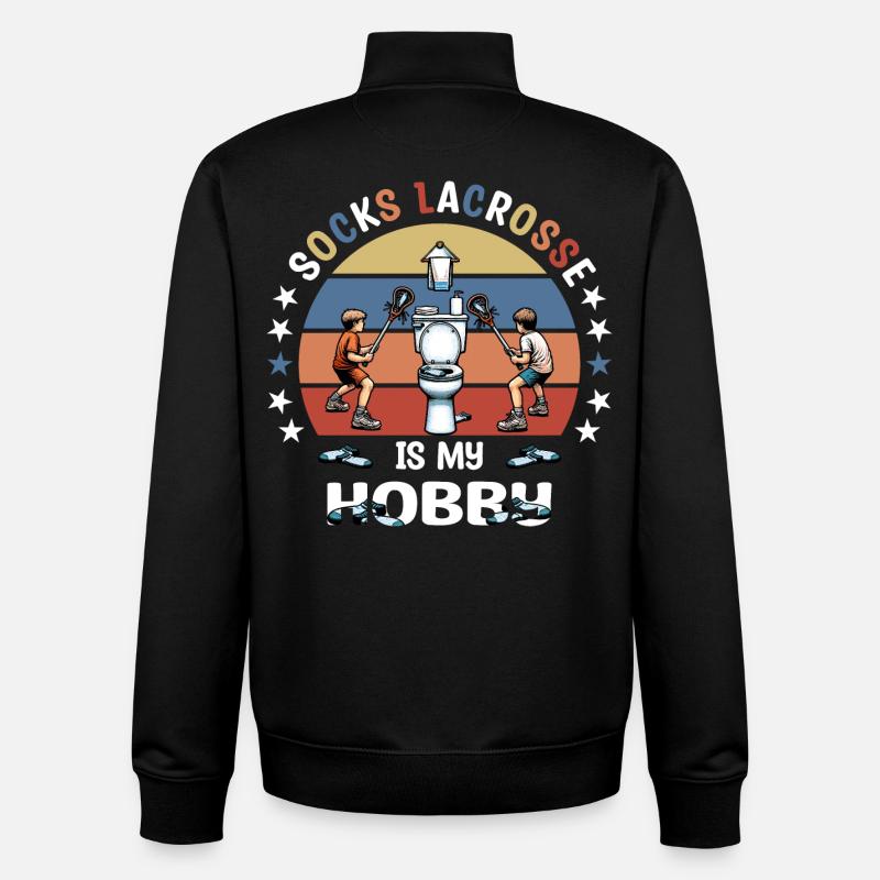 Socks Lacrosse - Unisex Organic Zip Sweatshirt by Stanley/Stella - black