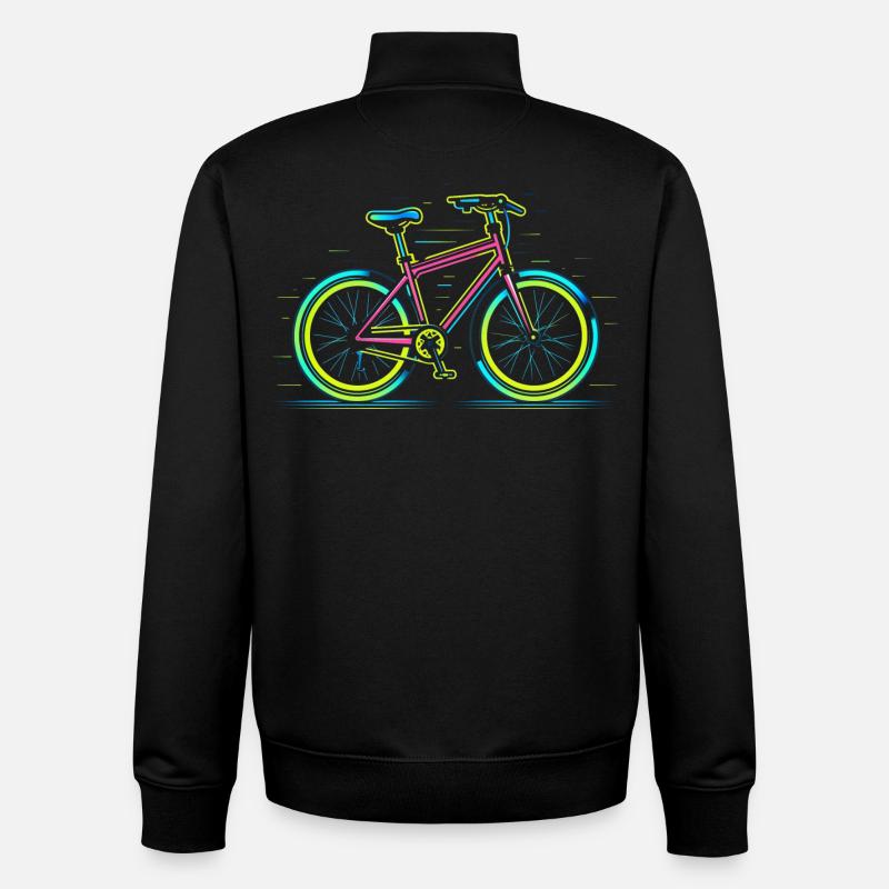 Rennrad Retrowave - Unisex Organic Zip Sweatshirt von Stanley/Stella - Schwarz
