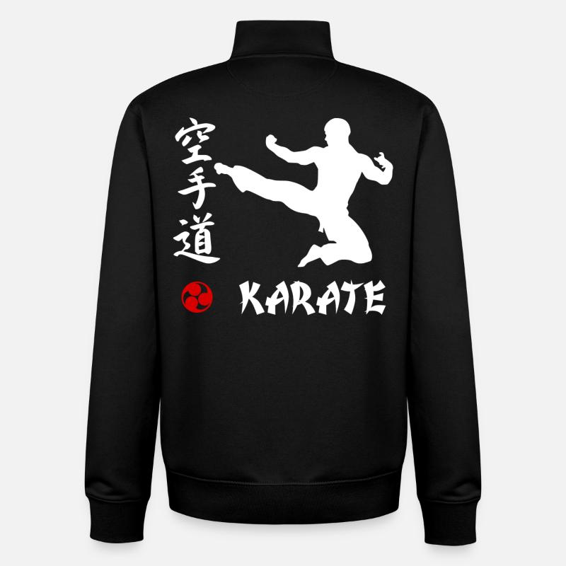 Karate weiss - Unisex Organic Zip Sweatshirt von Stanley/Stella - Schwarz