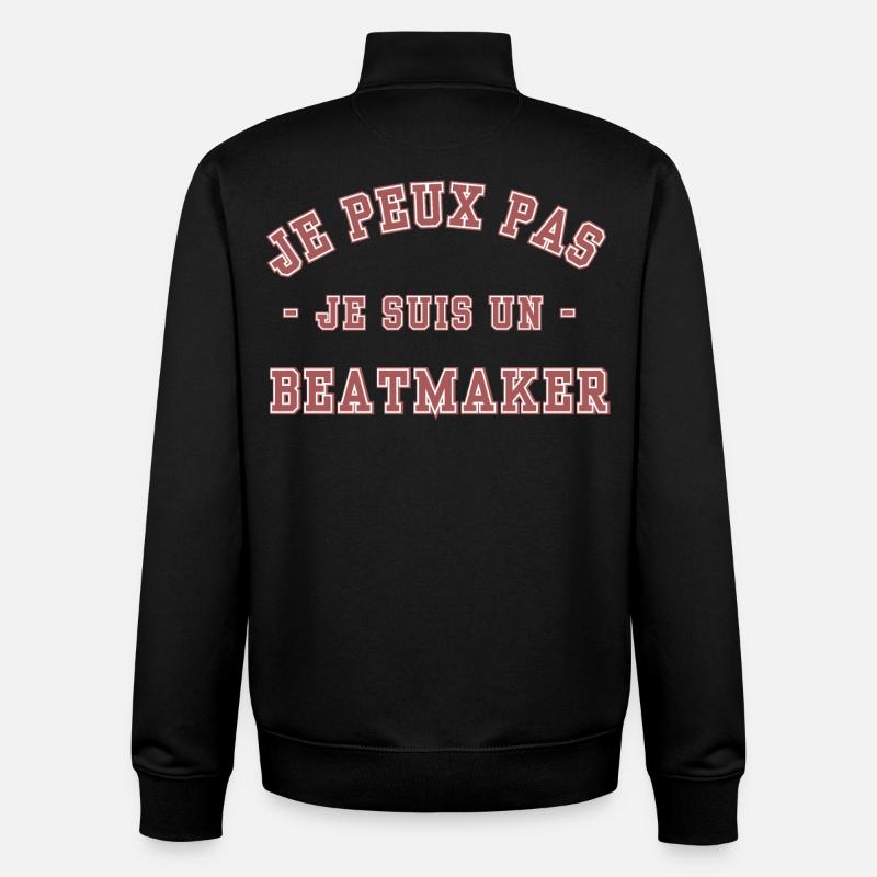 I can't I'm a beatmaker - Unisex Organic Zip Sweatshirt by Stanley/Stella - black