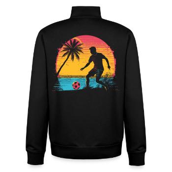 Fußballspieler - Unisex Organic Zip Sweatshirt von Stanley/Stella - Schwarz - Hinten - AI Model Male 185 light (185cm)