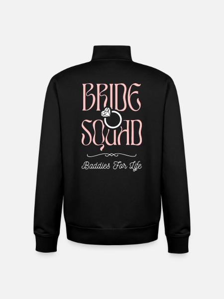 Bride Squad - Junggesellinnencrew - Unisex Organic Zip Sweatshirt von Stanley/Stella - Schwarz