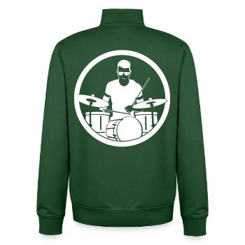 Drummer - Unisex Organic Zip Sweatshirt by Stanley/Stella - bottle green - Back - AI Model Male 185 dark (185cm)