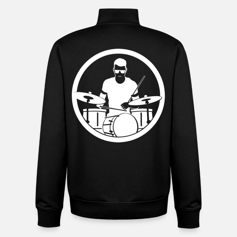 Drummer - Unisex Organic Zip Sweatshirt by Stanley/Stella - black