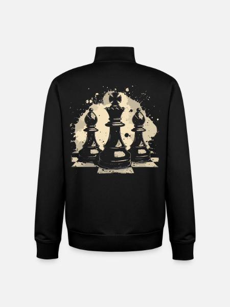 Schach Graffiti - Unisex Organic Zip Sweatshirt von Stanley/Stella - Schwarz
