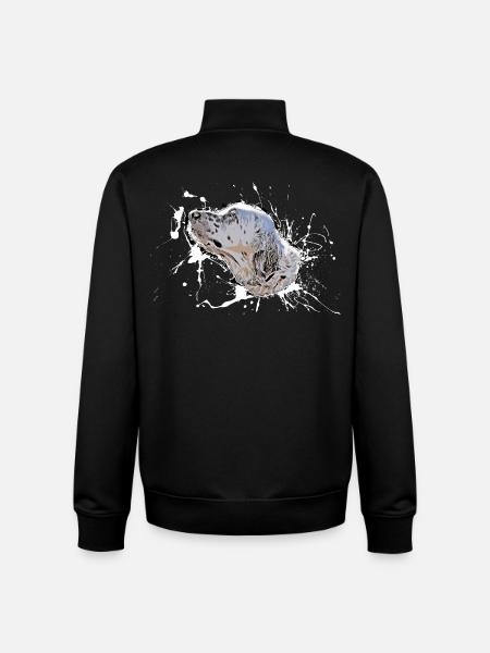 Chien - Sweat zippé unisexe en coton bio Stanley/Stella - noir