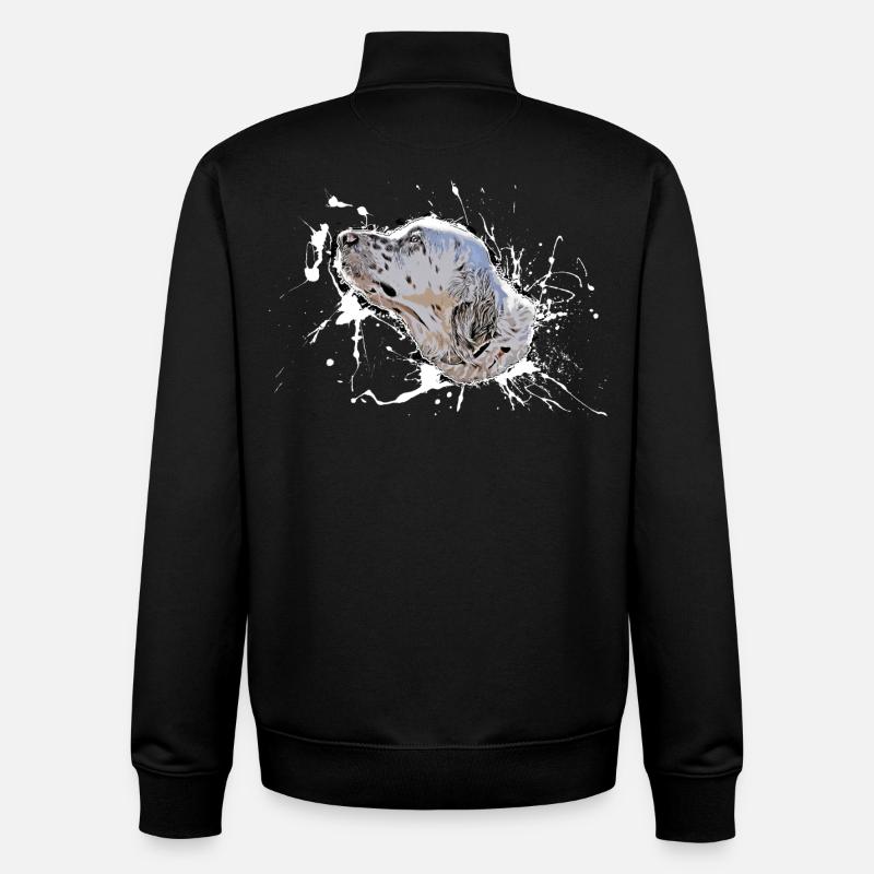 Hund - Unisex Organic Zip Sweatshirt von Stanley/Stella - Schwarz