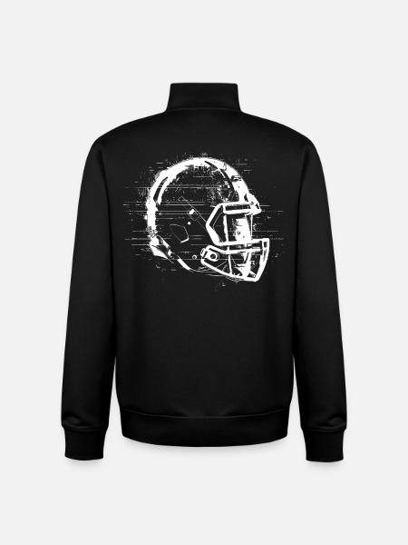 American Football Helmet - Unisex Organic Zip Sweatshirt by Stanley/Stella - black