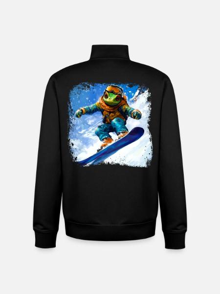 Snowboard Chameleon - Unisex Organic Zip Sweatshirt by Stanley/Stella - black