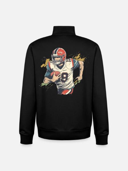 Footballer - Unisex Organic Zip Sweatshirt by Stanley/Stella - black