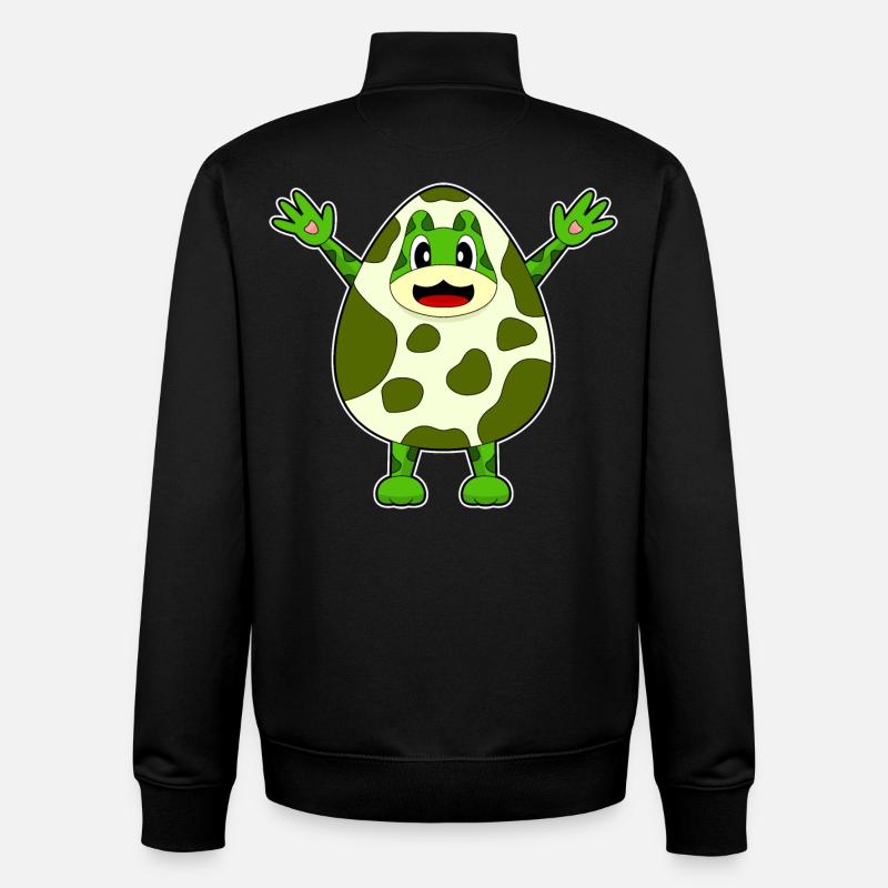 Oeuf de grenouille - Sweat zippé unisexe en coton bio Stanley/Stella - noir