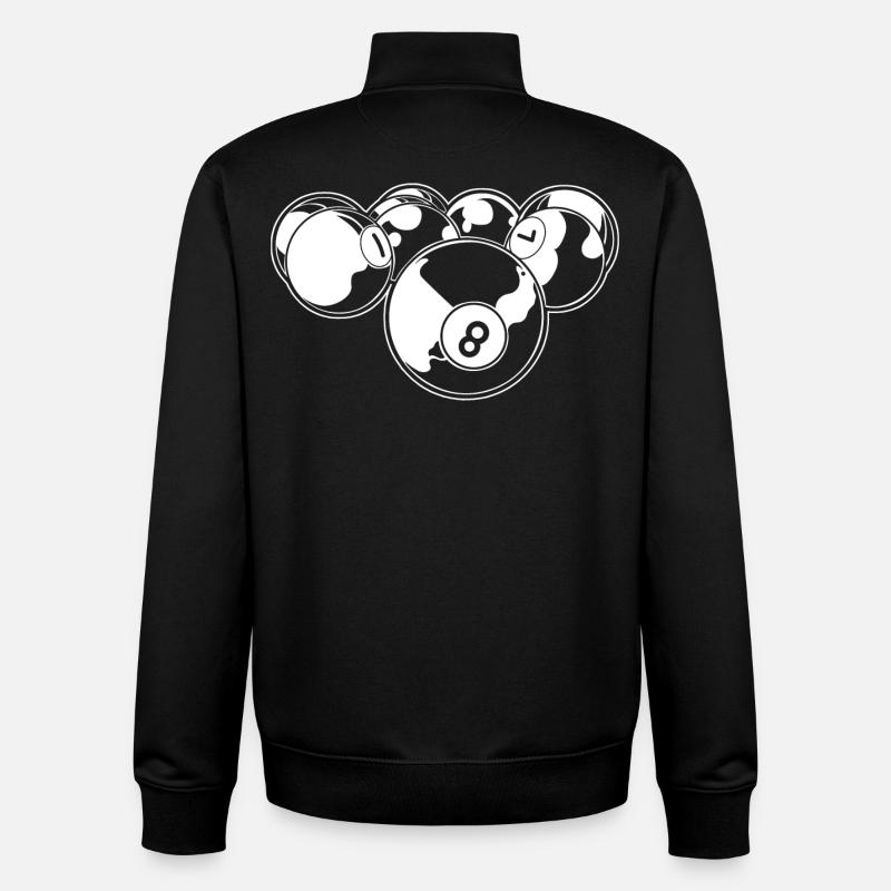 8 Ball Billard - Unisex Organic Zip Sweatshirt von Stanley/Stella - Schwarz