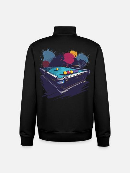 Billiard Graphics - Unisex Organic Zip Sweatshirt by Stanley/Stella - black