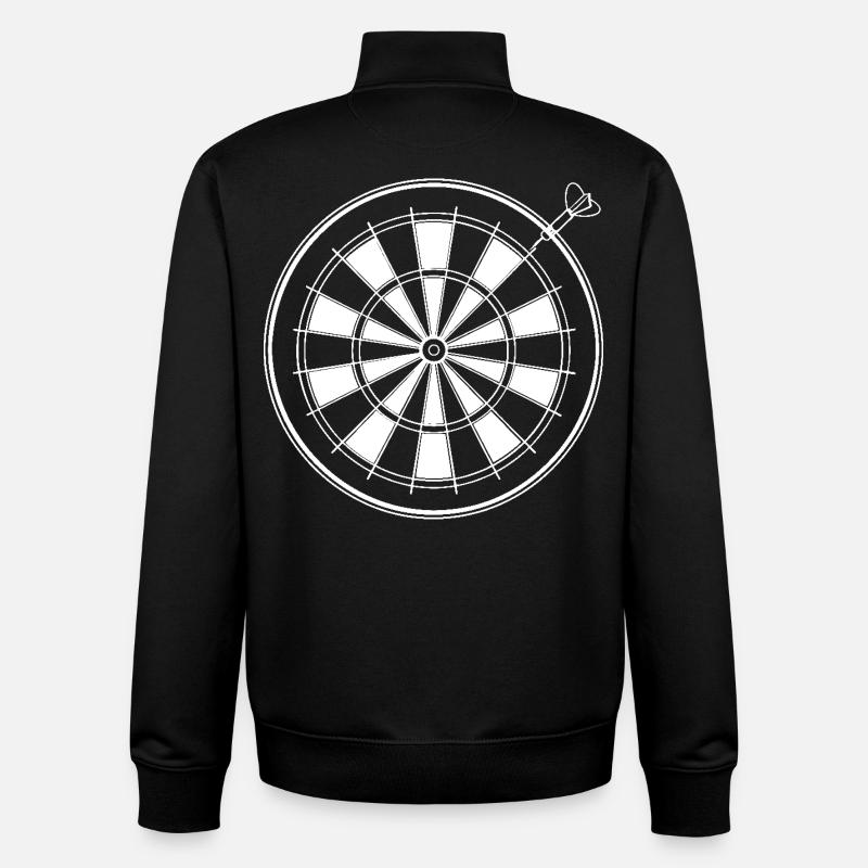Dart Graphics - Unisex Organic Zip Sweatshirt by Stanley/Stella - black
