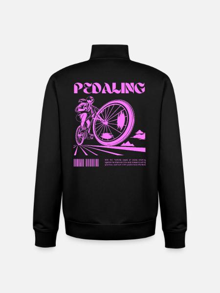 Pedaling Power – Freedom on Two Wheels - Unisex Organic Zip Sweatshirt by Stanley/Stella - black