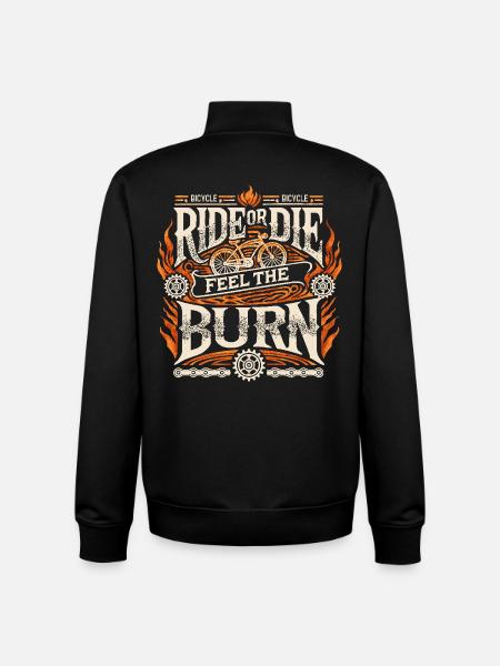 Ride or Die – Cycling Passion - Unisex Organic Zip Sweatshirt by Stanley/Stella - black