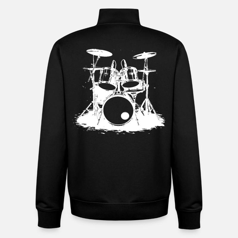 Percussion - Sweat zippé unisexe en coton bio Stanley/Stella - noir